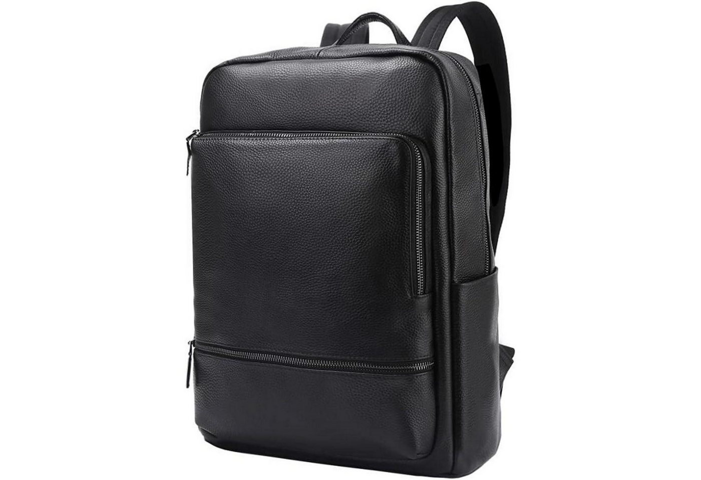 LuxusKollektion Laptoprucksack Rucksack Rindsleder Laptoprucksack 14 Zoll Herren Schwarz Schwarz4 von LuxusKollektion