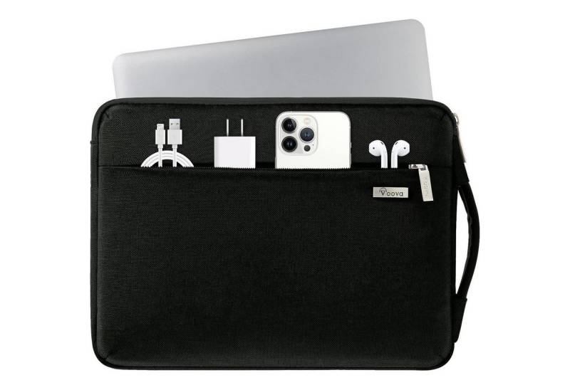 LuxusKollektion Laptoptasche Laptop Hülle 14 Zoll MacBook Air 360°Schutz Schwarz Laptoptasche von LuxusKollektion