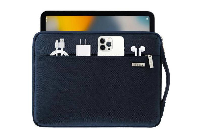 LuxusKollektion Laptoptasche Laptop Hülle iPad 12 9 MacBook Air Pro 13 M1 M2 11,6-13,6 Blau von LuxusKollektion
