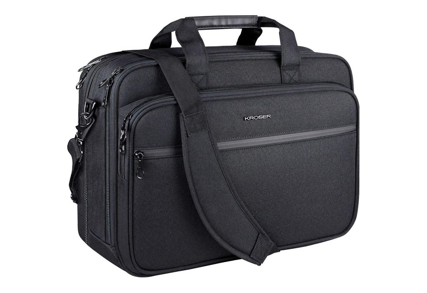 LuxusKollektion Laptoptasche Laptop Tasche Aktentasche Messenger 16 Zoll 18 zoll Schwarz von LuxusKollektion