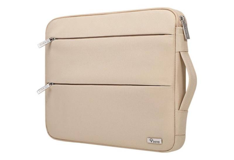 LuxusKollektion Laptoptasche Laptophülle 15 6 Notebooktasche Schutzhülle 15,6-16 Beige Aprikose von LuxusKollektion
