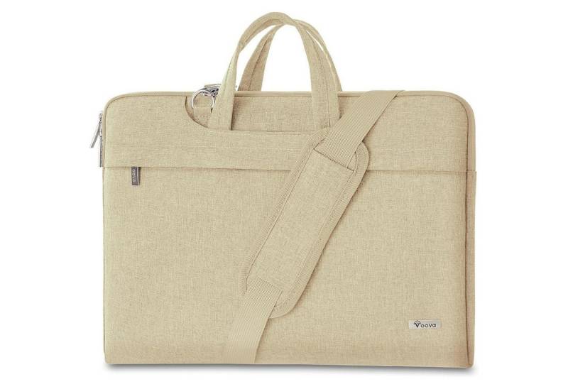 LuxusKollektion Laptoptasche Laptoptasche 15,6 Zoll Notebook Schultertasche Umhängetasche Beige von LuxusKollektion
