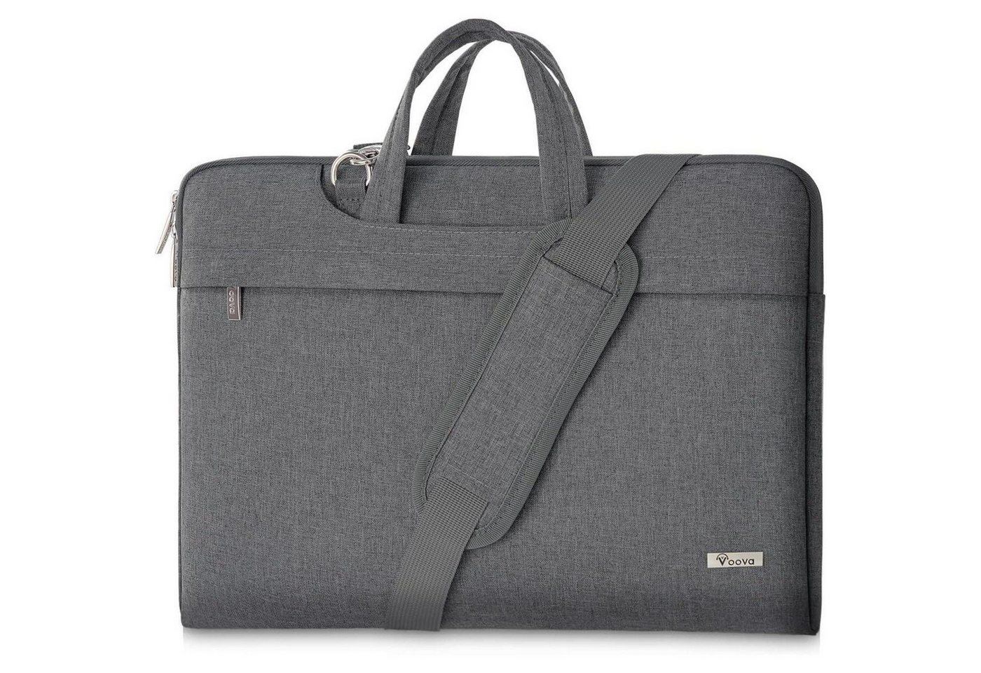 LuxusKollektion Laptoptasche Laptoptasche 15 15,6 16 Zoll Wasserdicht Schultergurt Grau 15-16 von LuxusKollektion