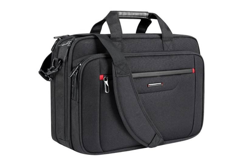 LuxusKollektion Laptoptasche Laptoptasche 17,3 Zoll wasserabweisend erweiterbar Schwarz von LuxusKollektion