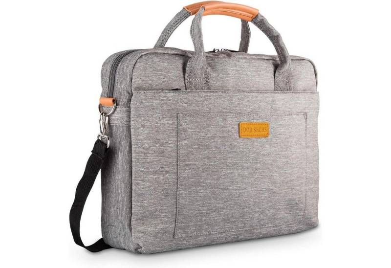 LuxusKollektion Laptoptasche Laptoptasche 17.3 Zoll Aktentasche Grau für Dell Alienware MacBook von LuxusKollektion