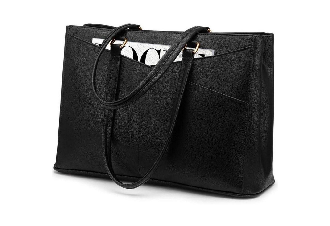 LuxusKollektion Laptoptasche Laptoptasche Damen 14 Zoll Schwarz Wasserdicht 1-schwarz 14 Zoll von LuxusKollektion