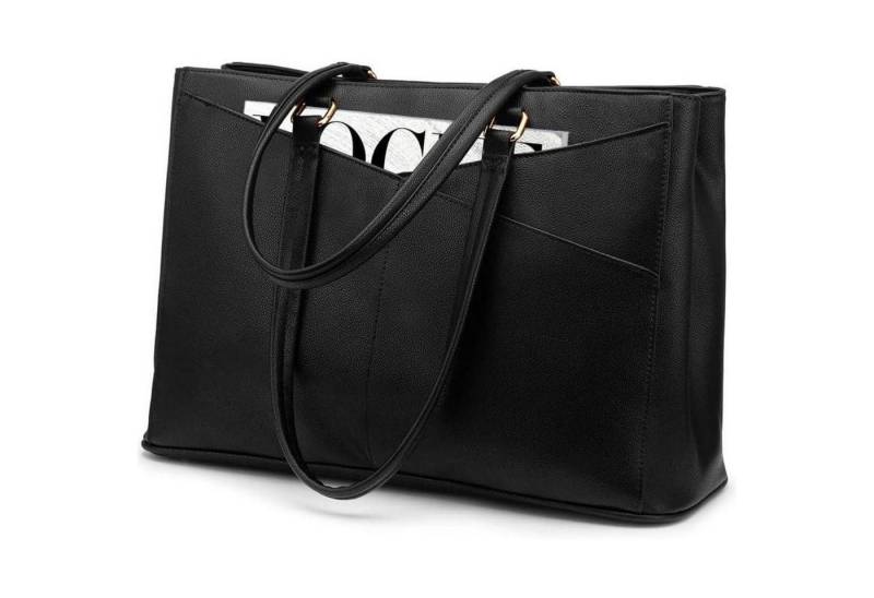 LuxusKollektion Laptoptasche Laptoptasche Damen 14 Zoll Schwarz Wasserdicht 1-schwarz 14 Zoll von LuxusKollektion