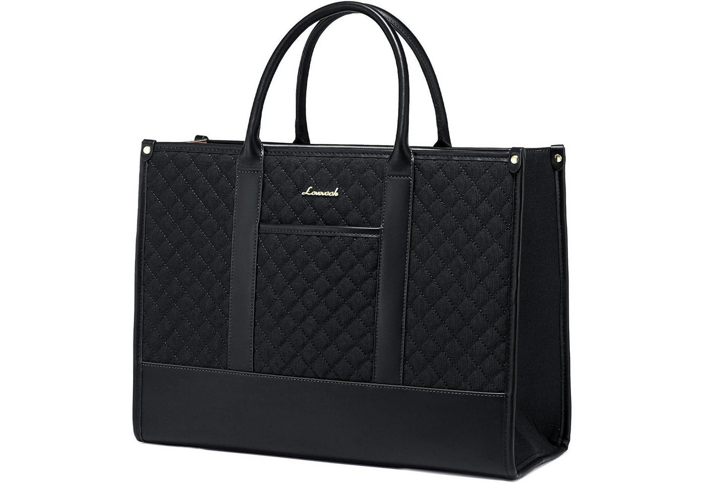 LuxusKollektion Laptoptasche Laptoptasche Damen 14 Zoll wasserdicht 14 Zoll Schwarz-nur Handtasche von LuxusKollektion