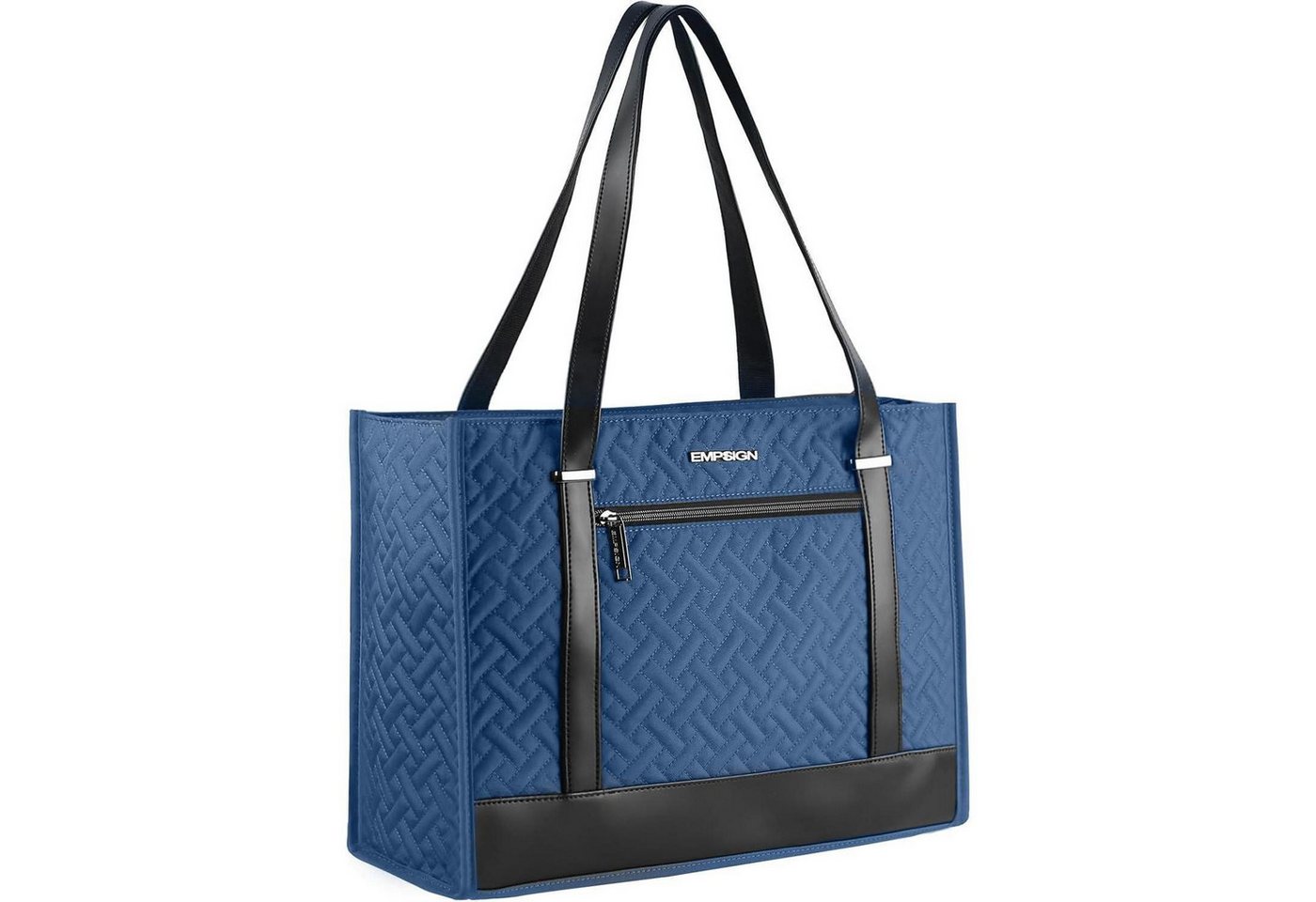 LuxusKollektion Laptoptasche Laptoptasche Damen 15,6 Zoll Notebooktasche Businesstasche Blau von LuxusKollektion