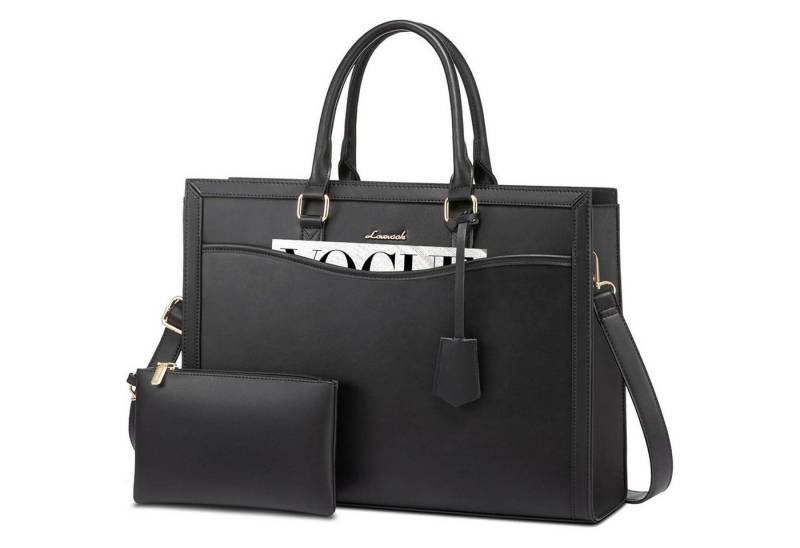LuxusKollektion Laptoptasche Laptoptasche Damen 15.6 Zoll Groß Leder Schultertasche Uni Business von LuxusKollektion