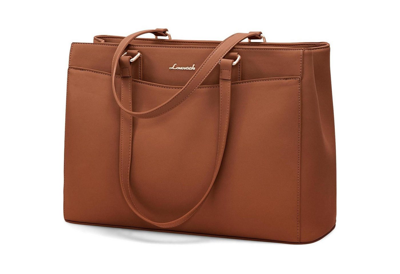 LuxusKollektion Laptoptasche Laptoptasche Damen Aktentasche Schultertasche Braun 15,6 Zoll von LuxusKollektion