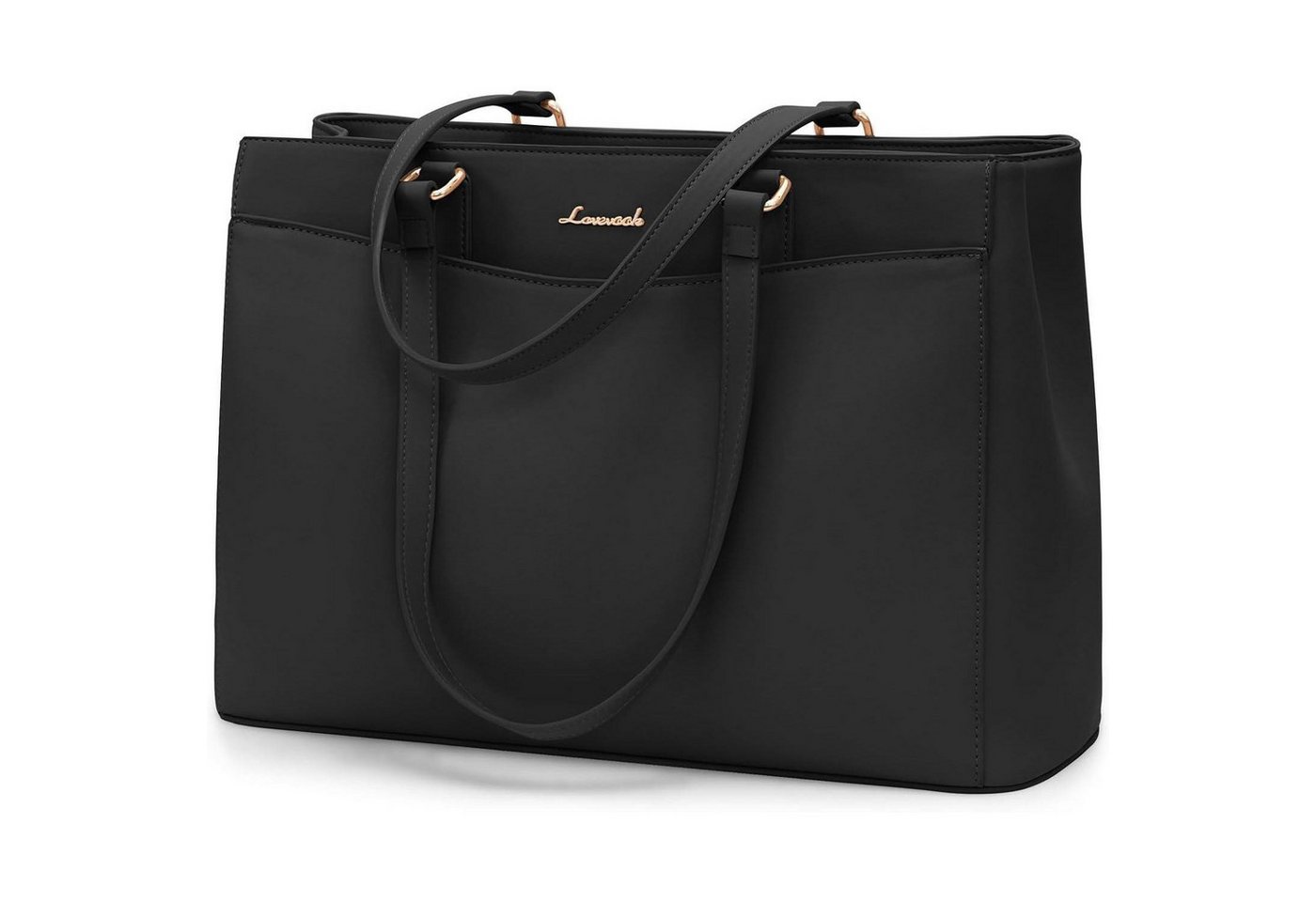 LuxusKollektion Laptoptasche Laptoptasche Damen Aktentasche Schultertasche Business Schwarz 17 Zoll von LuxusKollektion