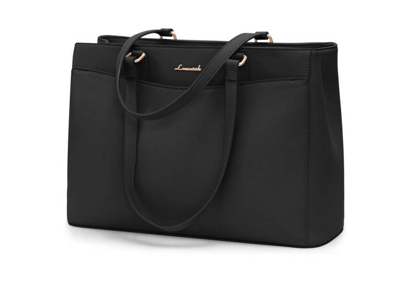 LuxusKollektion Laptoptasche Laptoptasche Damen Aktentasche Schultertasche Business Schwarz 17 Zoll von LuxusKollektion