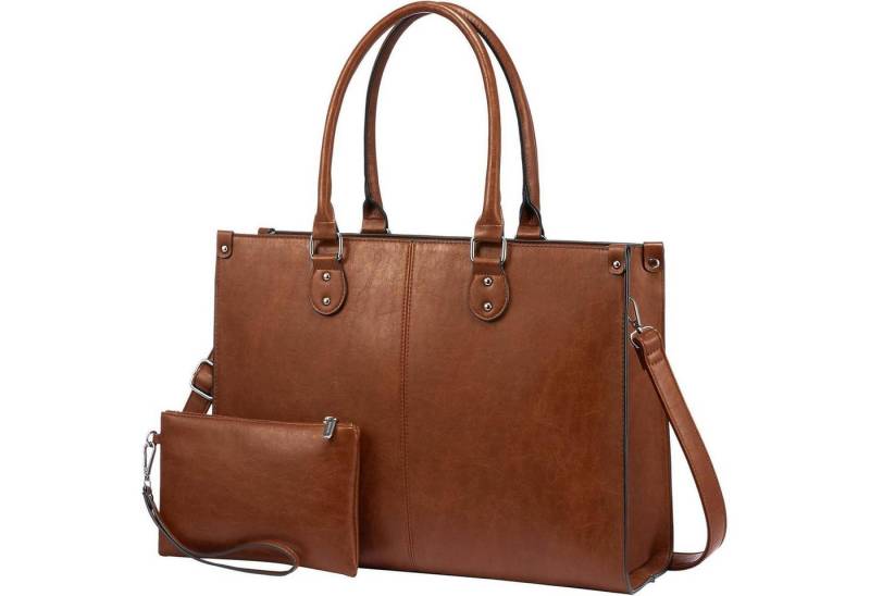 LuxusKollektion Laptoptasche Laptoptasche Damen Handtasche Große 17,3 Zoll PU Leder Schulter von LuxusKollektion