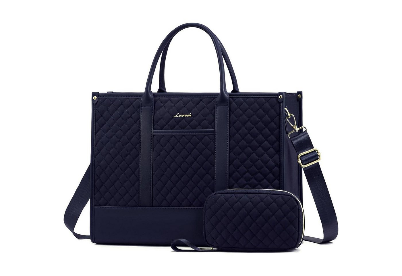 LuxusKollektion Laptoptasche Laptoptasche Damen Wasserdicht Arbeitstasche 17 Zoll Dunkelblau von LuxusKollektion