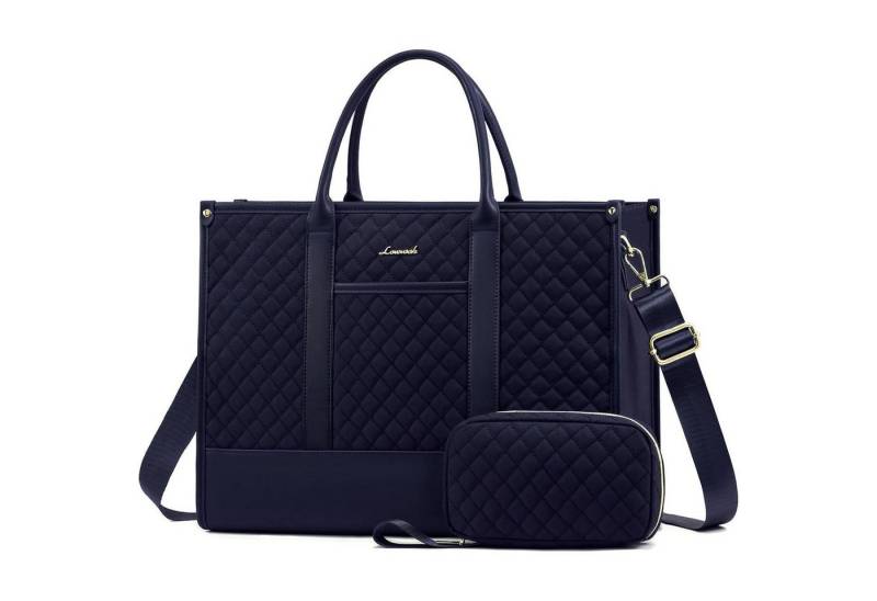 LuxusKollektion Laptoptasche Laptoptasche Damen Wasserdicht Arbeitstasche 17 Zoll Dunkelblau von LuxusKollektion