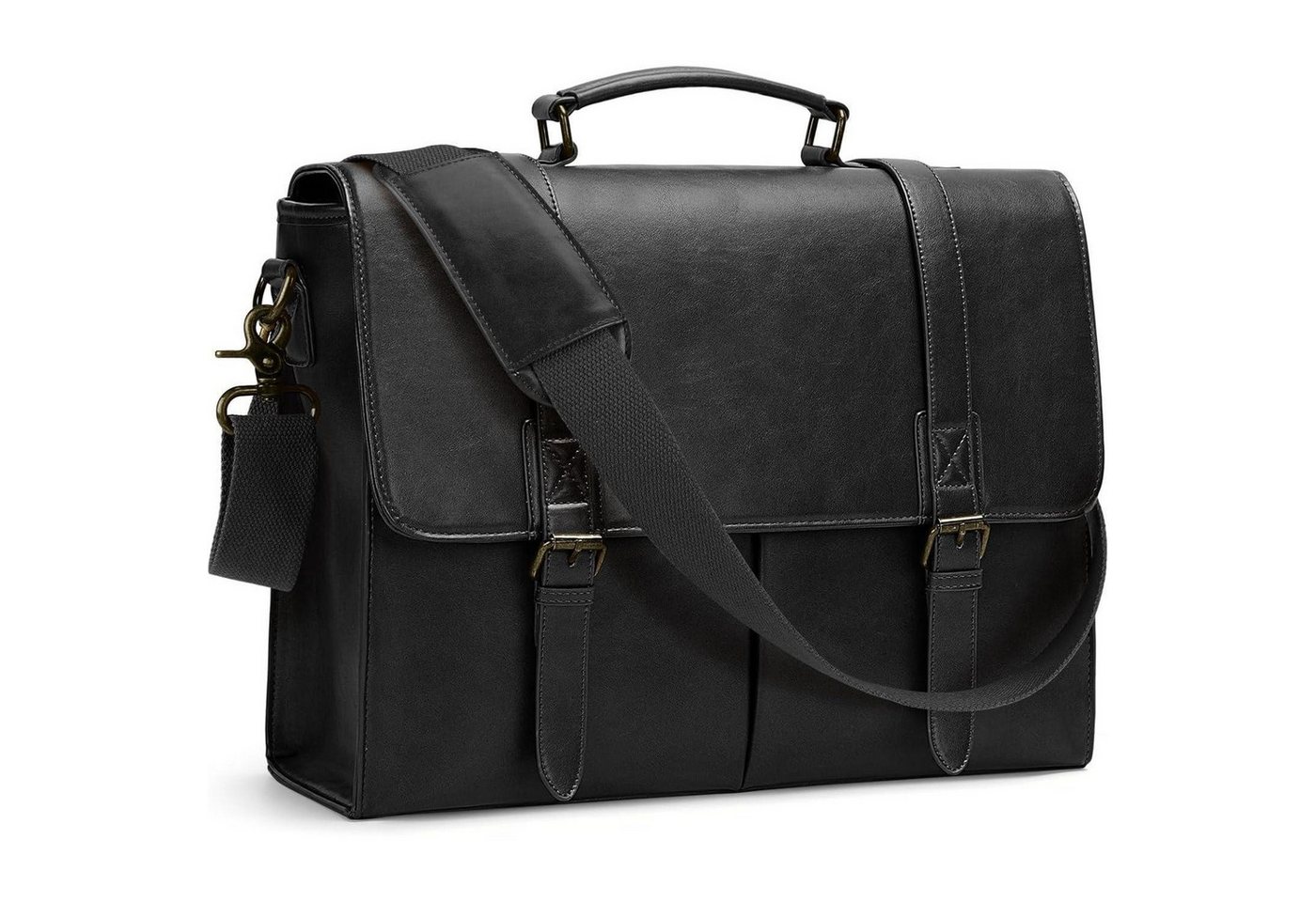 LuxusKollektion Laptoptasche Laptoptasche Herren Aktentasche Messenger Arbeit Schwarz 15,6 Zoll von LuxusKollektion