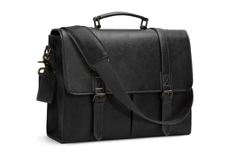 LuxusKollektion Laptoptasche Laptoptasche Herren Aktentasche Messenger Arbeit Schwarz 15,6 Zoll von LuxusKollektion