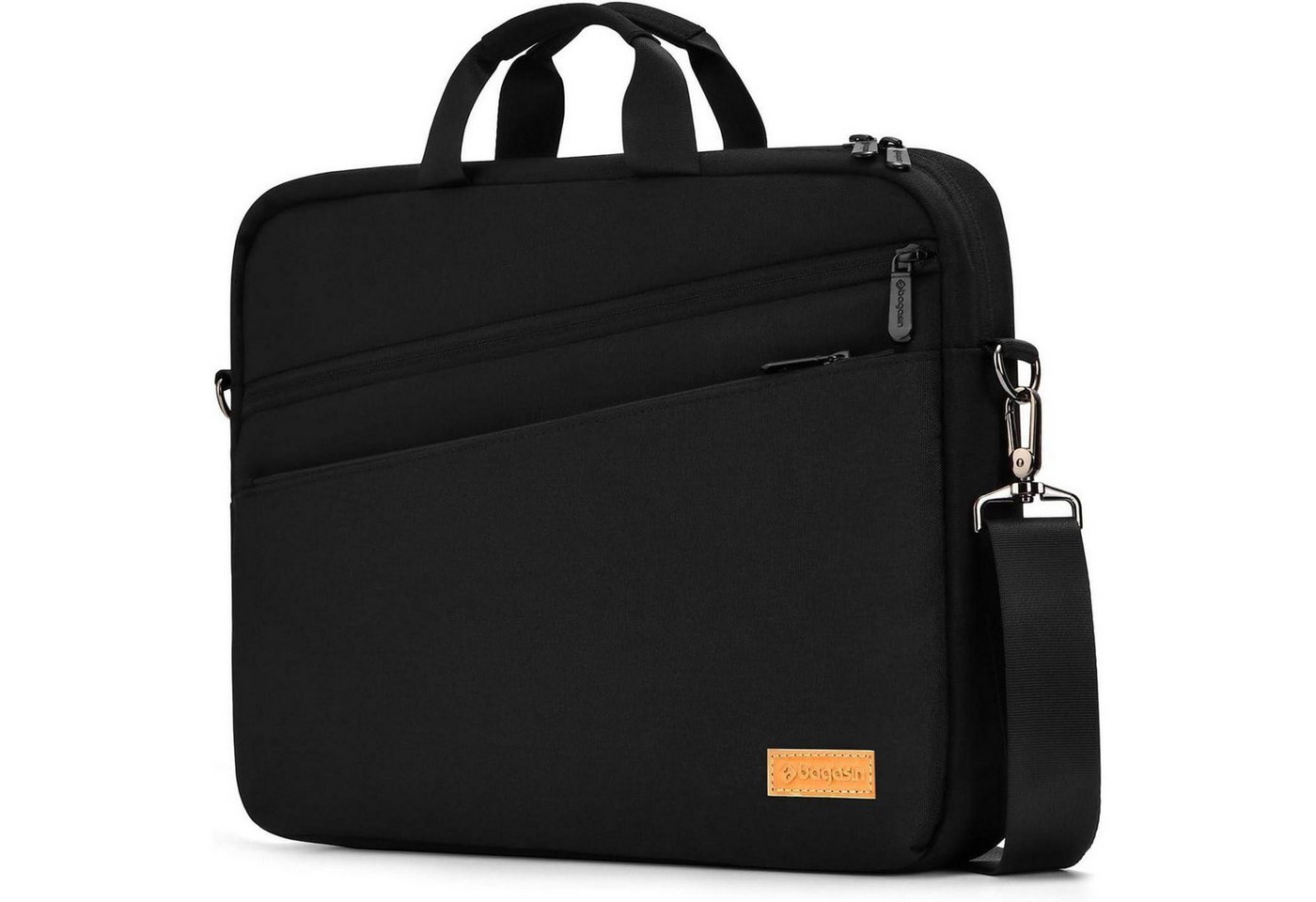 LuxusKollektion Laptoptasche Laptoptasche Schultertasche Aktentasche wasserdicht Schwarz 17-17.3 von LuxusKollektion