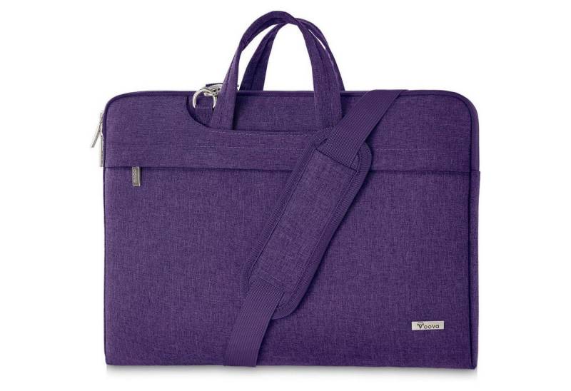 LuxusKollektion Laptoptasche Laptoptasche Schultertasche Umhängetasche 13 Zoll Griff Violett 13-14 von LuxusKollektion
