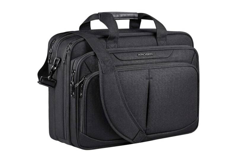 LuxusKollektion Laptoptasche Laptoptasche erweiterbar für 17,3 Zoll mit RFID wasserabweisend von LuxusKollektion