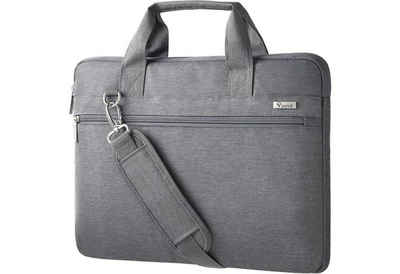 LuxusKollektion Laptoptasche Leichte elegante Laptoptasche 360°Schutz 13,3 Zoll Grau wasserdicht von LuxusKollektion
