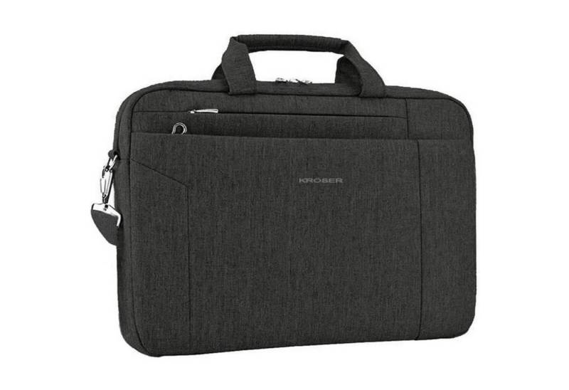 LuxusKollektion Laptoptasche Schwarze Laptop Tasche 15.6 Zoll Wasserabweisend Tablet Schulter von LuxusKollektion