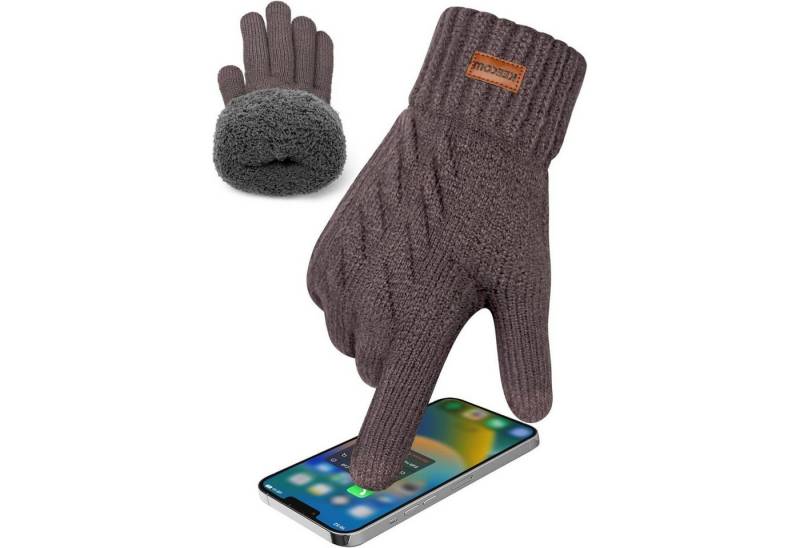 LuxusKollektion Laufhandschuhe Handschuhe Herren Winterhandschuhe Touchscreen Thermo Kaffee von LuxusKollektion