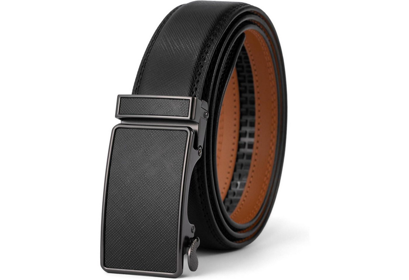 LuxusKollektion Ledergürtel Gürtel Herren Automatik Leder Taille 36W-40W=Länge 120cm Schwarz-25767 von LuxusKollektion