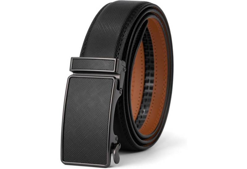 LuxusKollektion Ledergürtel Gürtel Herren Automatik Leder Taille 36W-40W=Länge 120cm Schwarz-25767 von LuxusKollektion