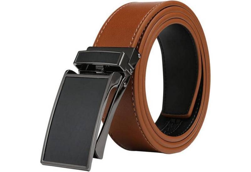 LuxusKollektion Ledergürtel Gürtel Herren Automatik Leder Taille 52W-56W=Länge 160cm Braun von LuxusKollektion