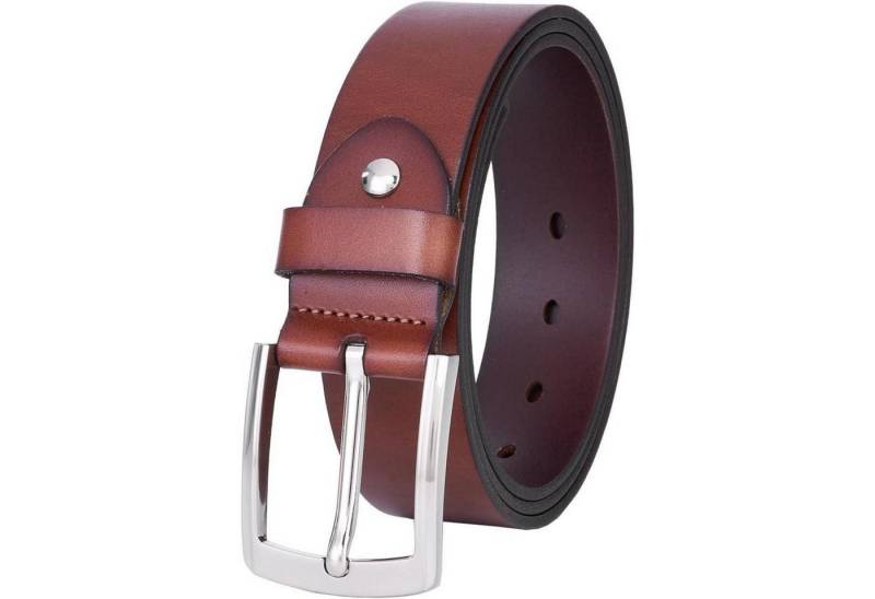 LuxusKollektion Ledergürtel Gürtel Herren Vollrindleder Braun Taille 40W-43W=Länge 125cm von LuxusKollektion