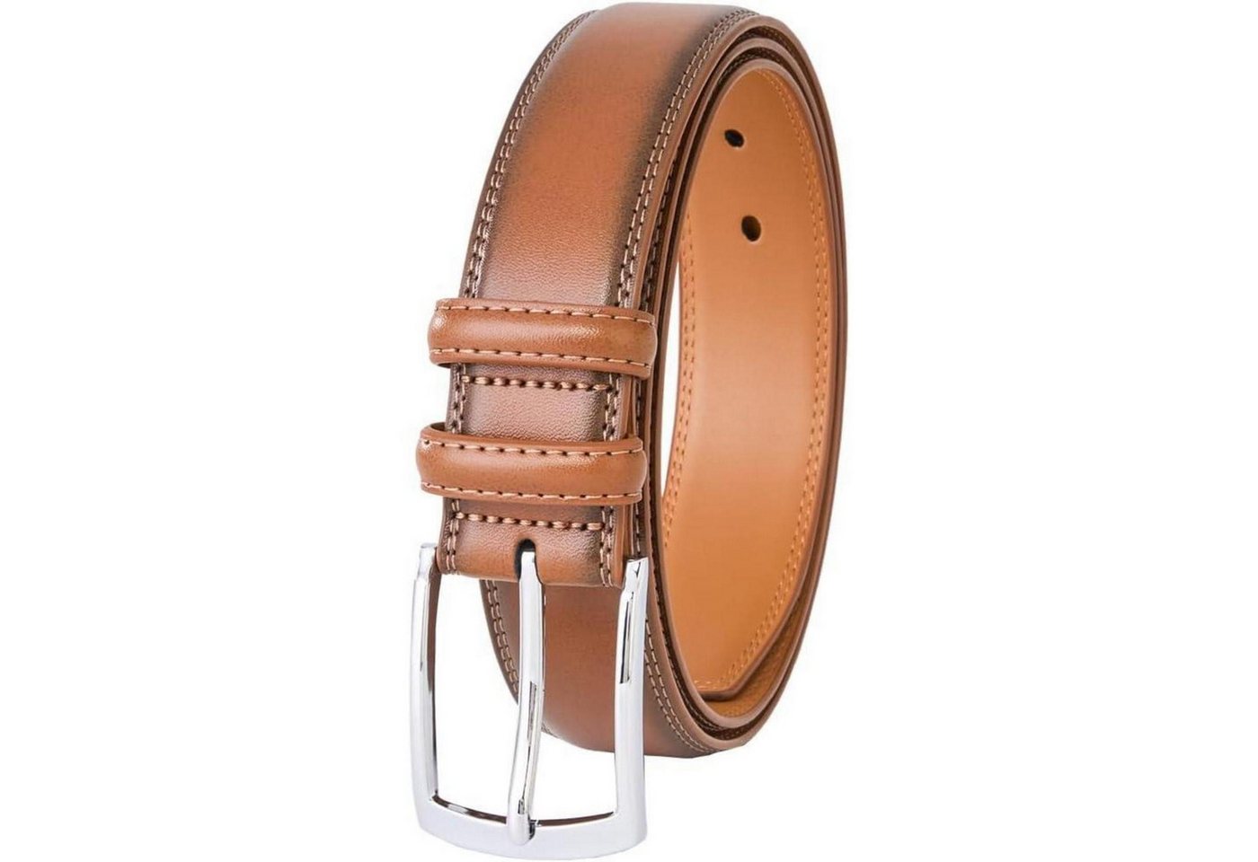 LuxusKollektion Ledergürtel Ledergürtel Herren 35mm Braun-02 Taille 46W-49W=Länge 140cm von LuxusKollektion