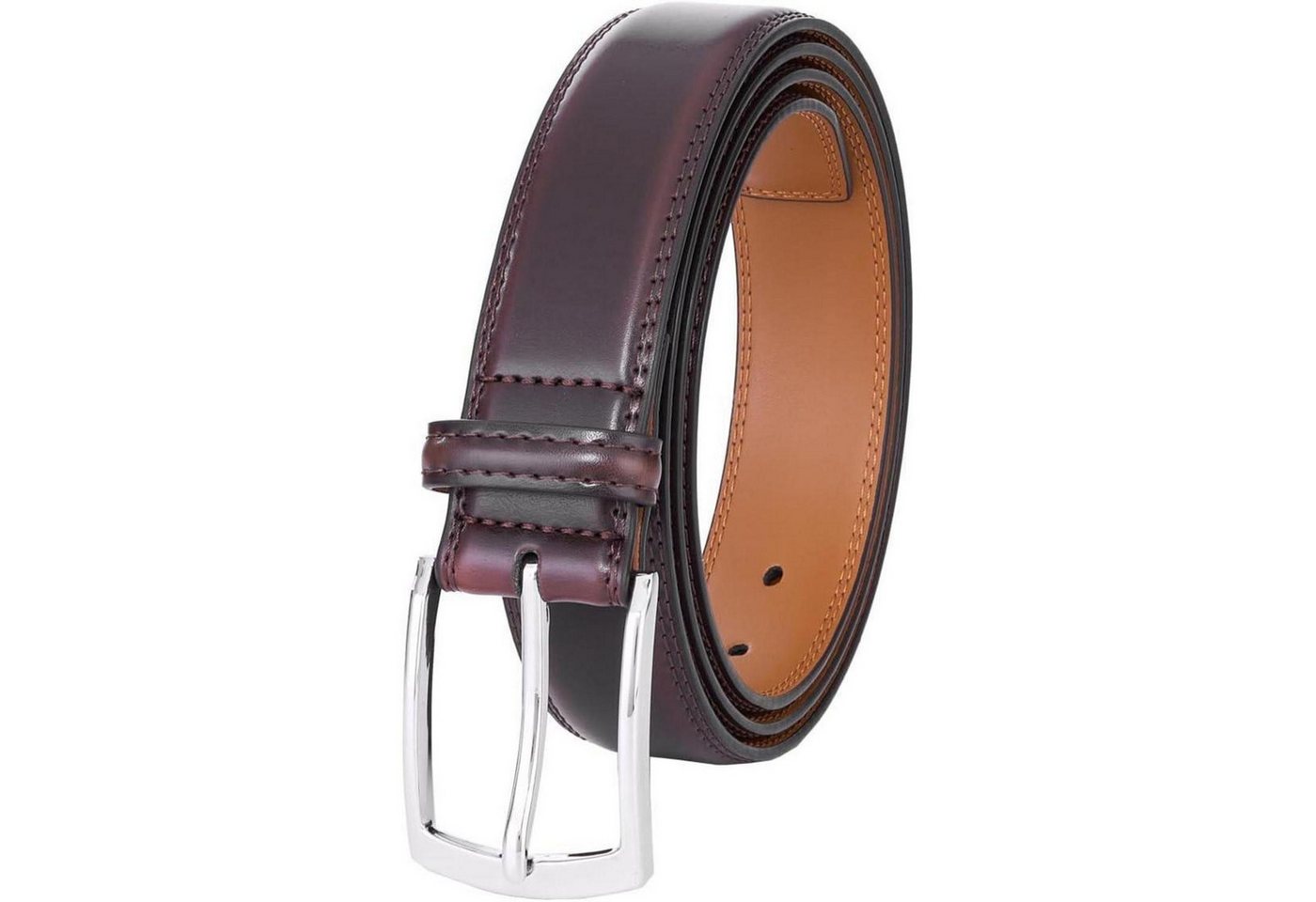 LuxusKollektion Ledergürtel Ledergürtel Herren Anzuggürtel 35mm Braun Taille 34W-37W Länge 110cm von LuxusKollektion