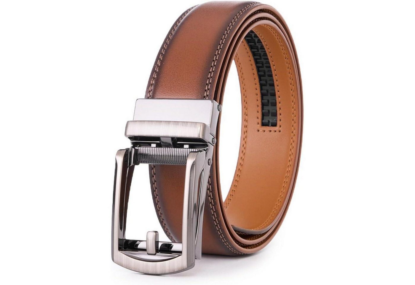 LuxusKollektion Ledergürtel Ledergürtel Herren Automatik Braun-02 Taille 30W-36W=Länge 110cm von LuxusKollektion