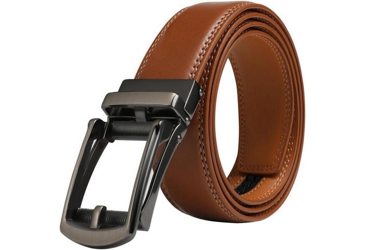 LuxusKollektion Ledergürtel Ledergürtel Herren Automatik Braun Taille 40W-44W=Länge 130cm von LuxusKollektion