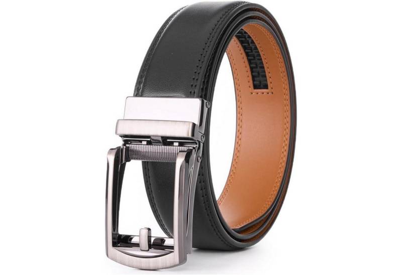 LuxusKollektion Ledergürtel Ledergürtel Herren Automatik Schwarz Taille 30W-36W=Länge 110cm von LuxusKollektion