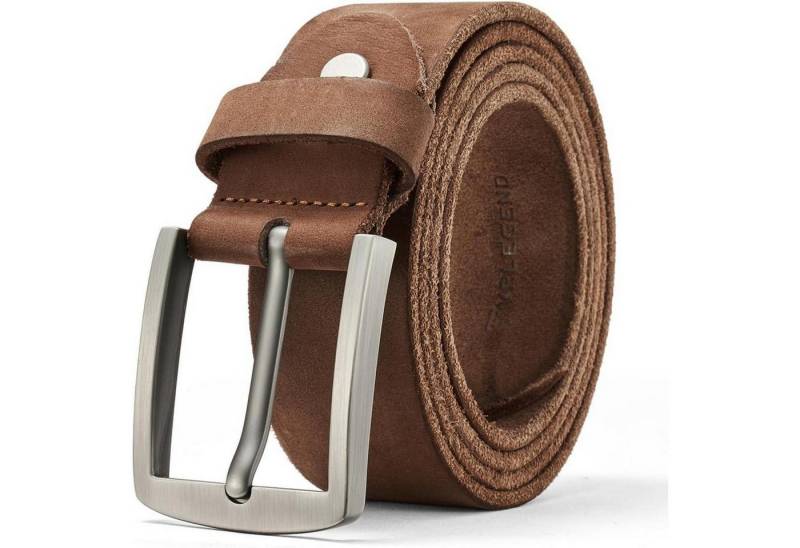 LuxusKollektion Ledergürtel Ledergürtel Herren Echtleder Braun Taille 44W-47W=Länge 135cm von LuxusKollektion