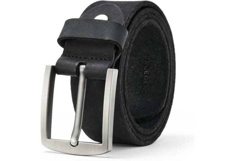 LuxusKollektion Ledergürtel Ledergürtel Herren Echtleder Schwarz Taille 32W-35W Länge 105cm von LuxusKollektion