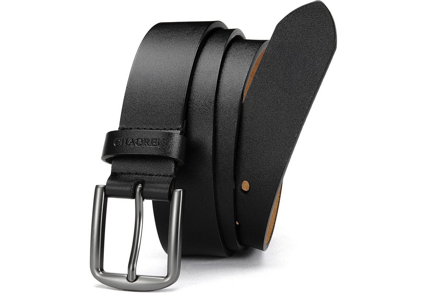 LuxusKollektion Ledergürtel Ledergürtel Herren Schwarz Schwarz Bundweite 133 (Gesamtlänge 145cm) von LuxusKollektion