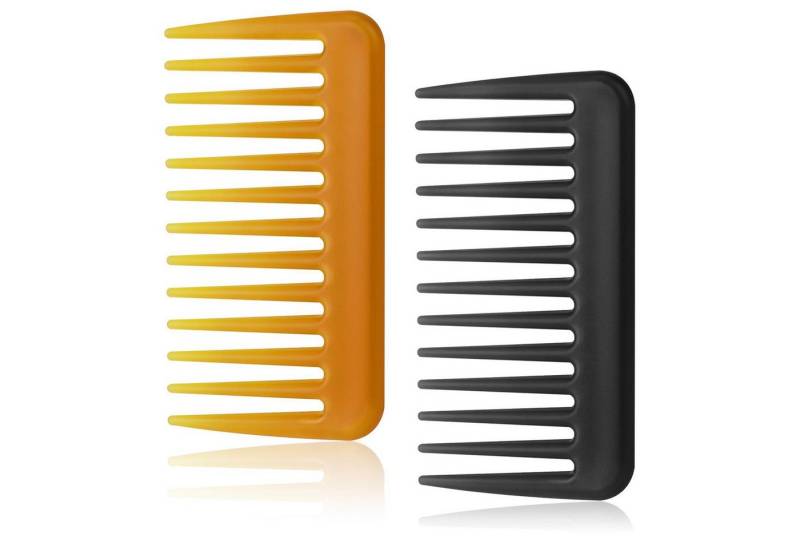 LuxusKollektion Lockenkamm Lockenkamm 2er Set Schwarz Hellbraun Antistatisch Bruchfest Styling von LuxusKollektion