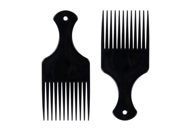 LuxusKollektion Lockenkamm Lockenkamm Afro Haar Kamm Set 2 Stück Schwarz Breite Zahn Friseur von LuxusKollektion