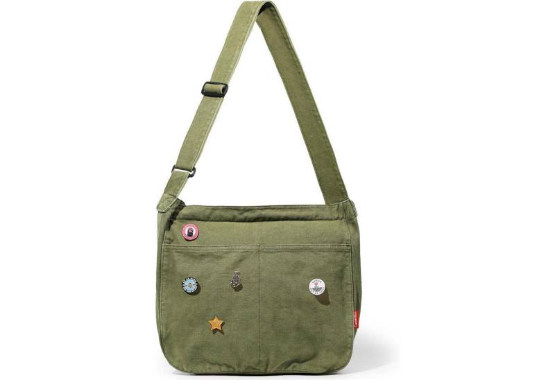 LuxusKollektion Messenger Bag Canvas Messenger Bag Captain Blues Große Kuriertasche Multi-Pockets von LuxusKollektion