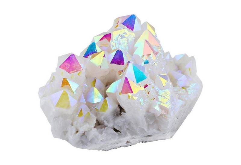LuxusKollektion Mineralstein Bergkristall Cluster 65 x 44 x 35 mm 100 x 70 x 60 mm Weiß von LuxusKollektion