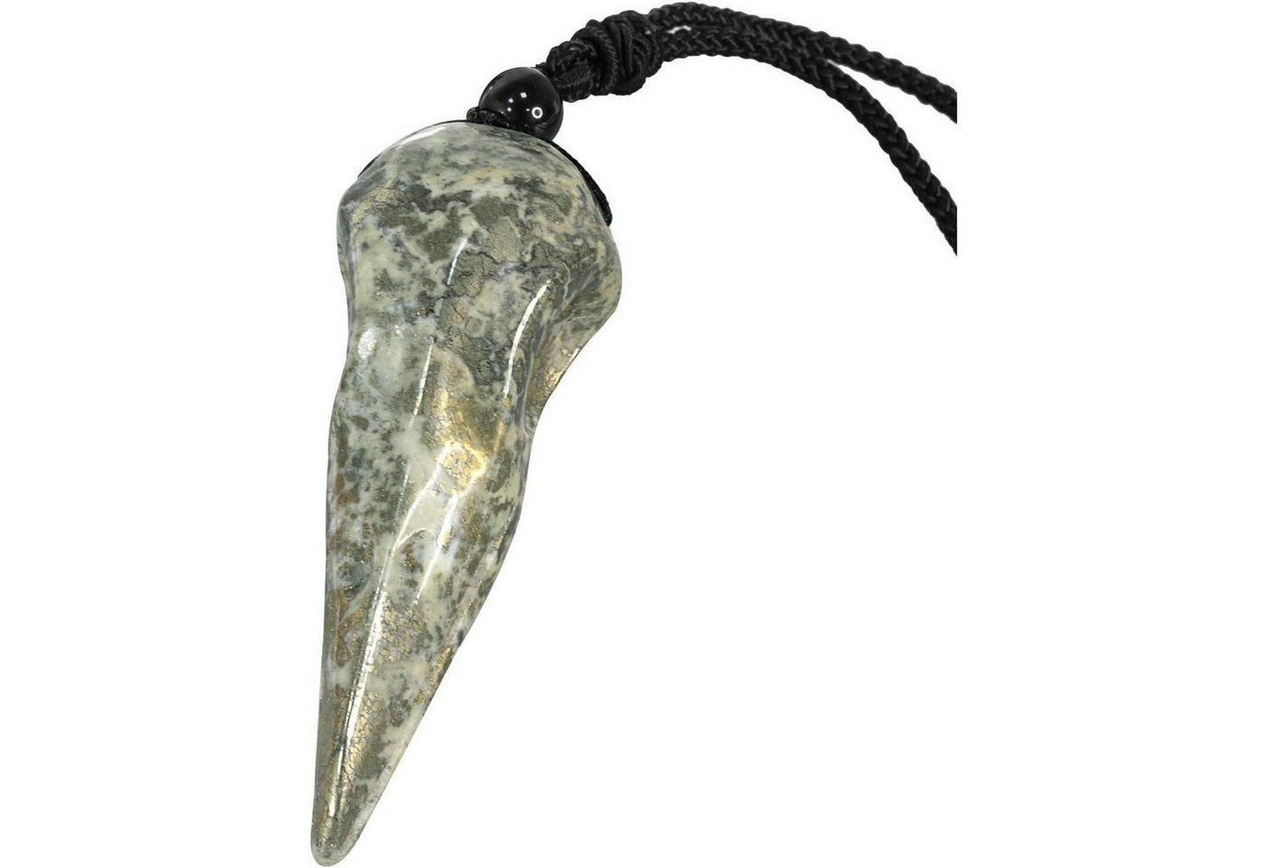 LuxusKollektion Mineralstein Halskette Krähe Skelett Anhänger Kristall Reiki Gelb von LuxusKollektion