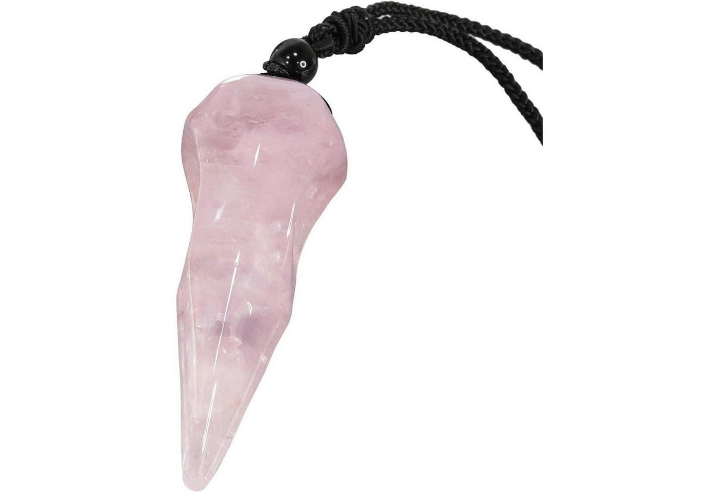 LuxusKollektion Mineralstein Halskette Krähe Skelett Kristall Reiki Anhänger Nylonseil Rosa von LuxusKollektion