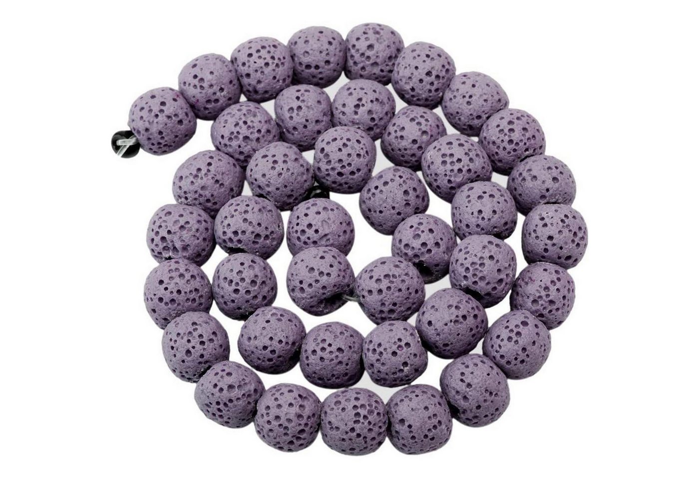 LuxusKollektion Mineralstein Lavasteinperlen 10 mm Vulkangestein Armband Diffusor DIY 10 mm Violett von LuxusKollektion