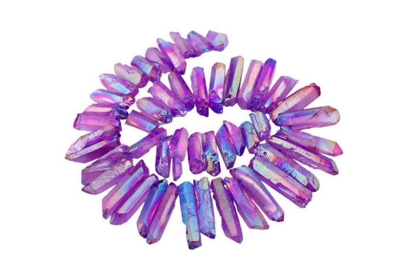LuxusKollektion Mineralstein Perlen Titanium Kristall Quarz Gebohrt 15 Lila(Grob,13mm-42mm Perlen) von LuxusKollektion