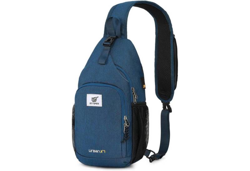 LuxusKollektion Minirucksack Brusttasche Crossbody Sling Herren Damen Outdoor Reisen Urbanx7-blau von LuxusKollektion