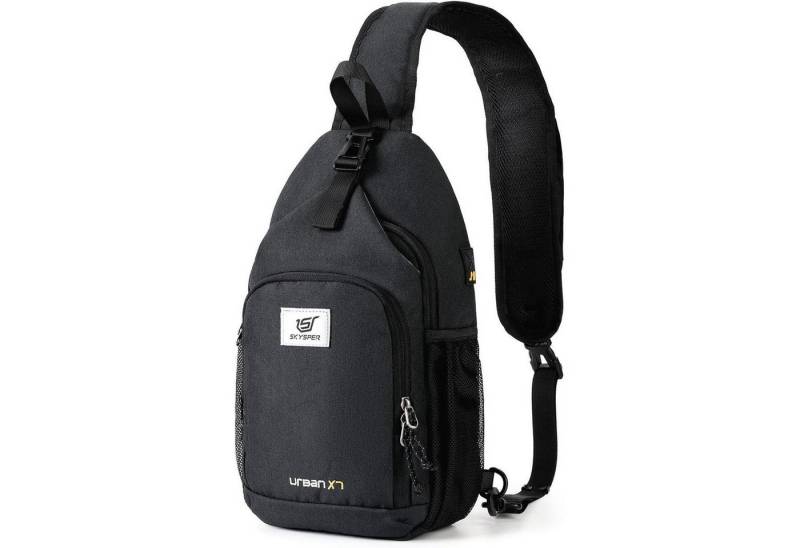 LuxusKollektion Minirucksack Brusttasche Schultertasche Umhängetasche Herren Damen Urbanx7-schwarz von LuxusKollektion